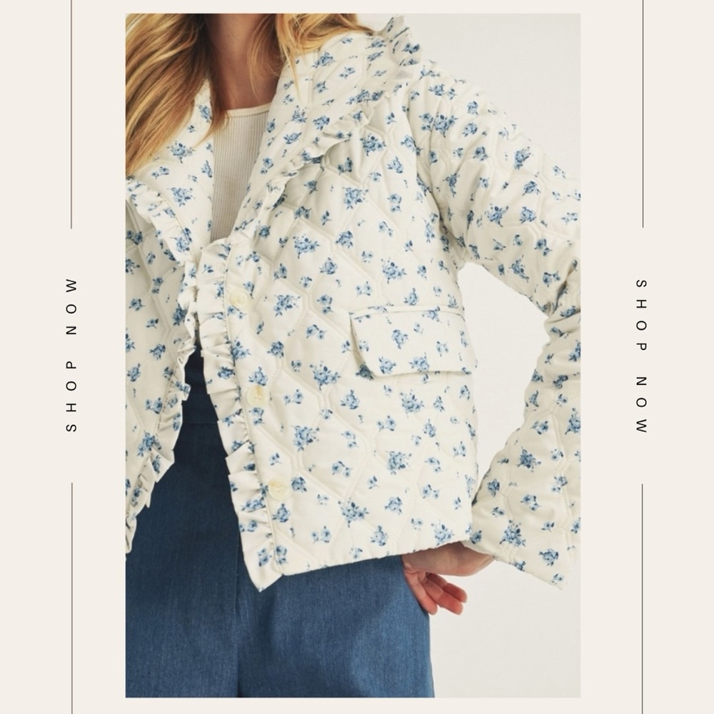 Blue flower jacket